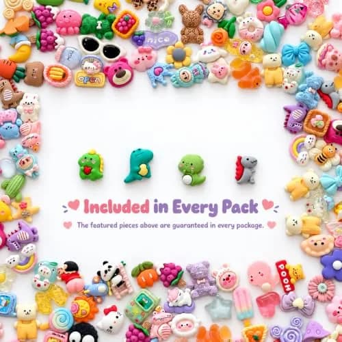 LEEXINLUU Slime Charms Cartoon Animal & Fruit Set | Assorted Resin Flatbacks for DIY Crafts & Decorations thumbnail 2