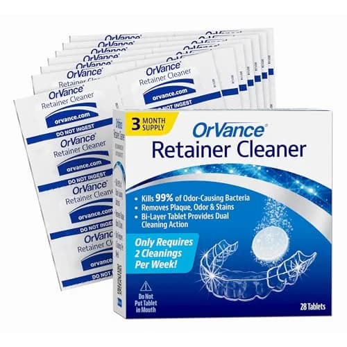 OrVance Retainer Cleaner Tablets 56 Count | Cleans Plaque, Odor & Stains Twice Weekly thumbnail 3