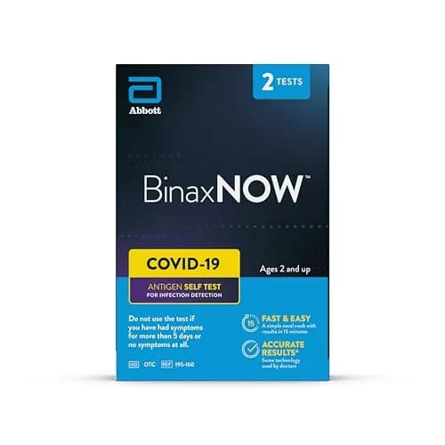 BinaxNOW COVID-19 Antigen Self Test, 1 Pack, 2 Tests | Rapid 15-Minute Results for Home Use thumbnail 1