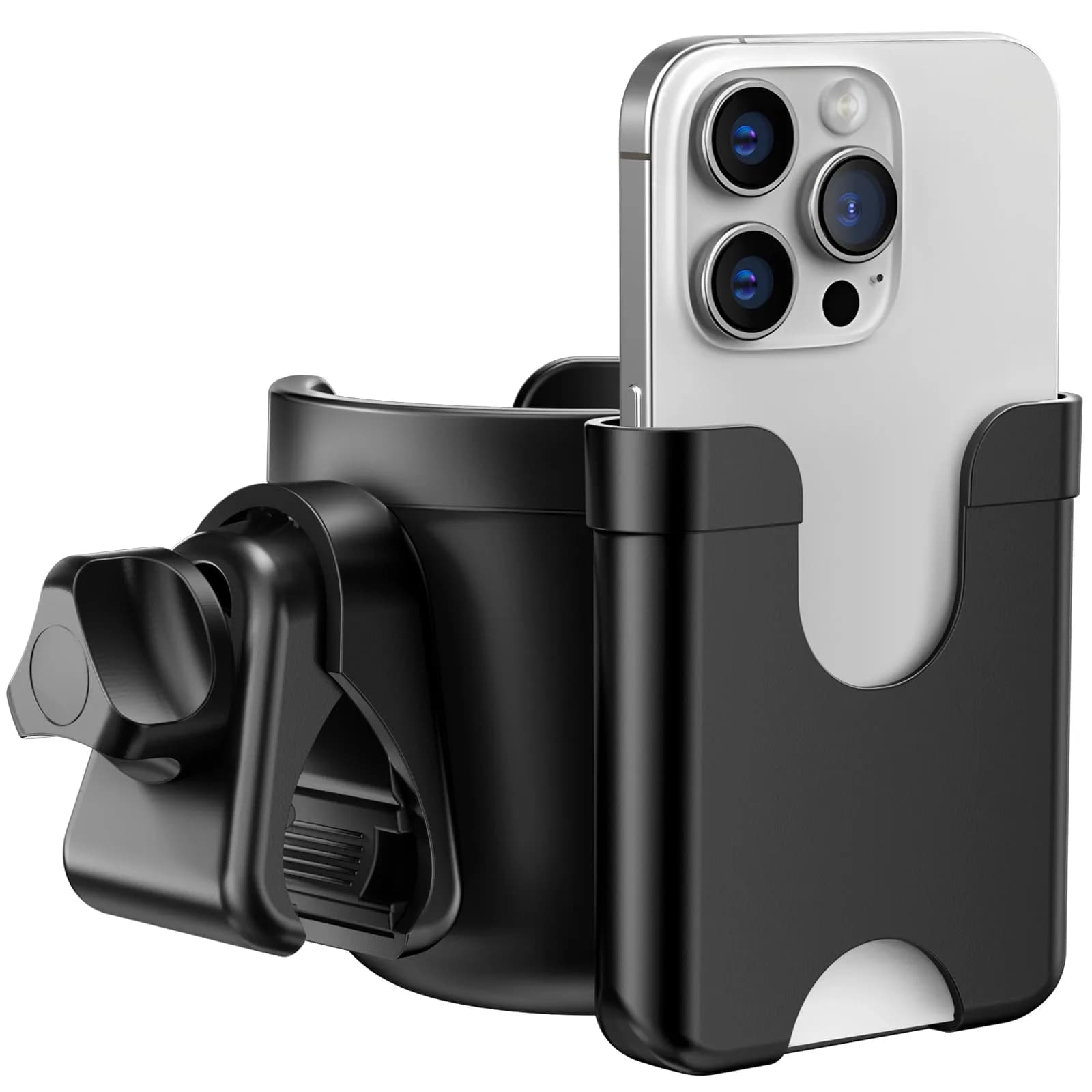 Guiseapue Universal Stroller Cup Holder with Phone Mount | 16.2 cm (6.4 in) Length - main product image