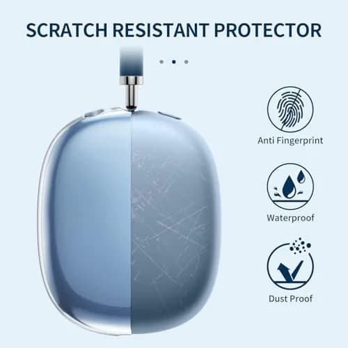 FINTIE Clear Case for AirPods Max 2 (2026) & AirPods Max 1 (2024/2020) | Transparent TPU Cover, Anti-Scratch, Precise Fit thumbnail 2