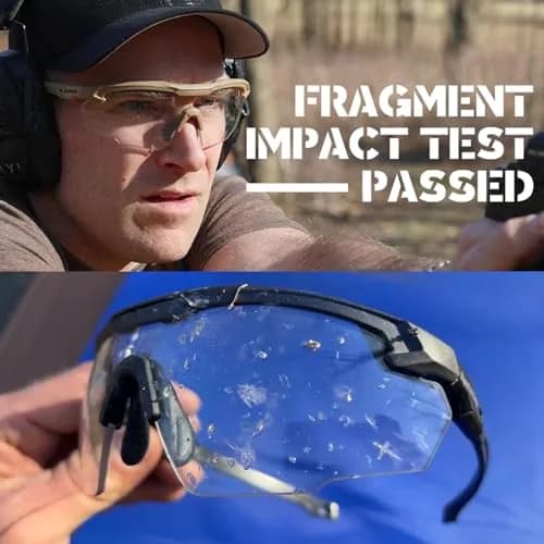 HTS HUNTERSKY S57 Clear Lens Ballistic Safety Glasses | Impact-Resistant, UV400, Anti-Fog for Shooting & Outdoor thumbnail 3