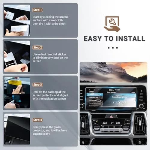 YEE PIN Kia Sorento 2021 2022 2023 Screen Protector Glass 10.25" | Tempered HD Screen Cover thumbnail 4