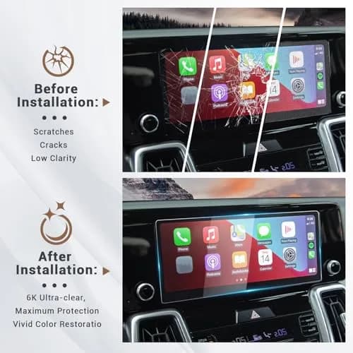 YEE PIN Kia Sorento 2021 2022 2023 Screen Protector Glass 10.25" | Tempered HD Screen Cover thumbnail 5