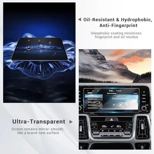 YEE PIN Kia Sorento 2021 2022 2023 Screen Protector Glass 10.25" | Tempered HD Screen Cover thumbnail 3