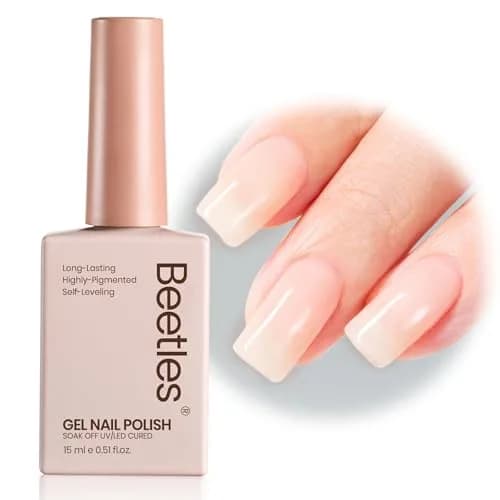 beetles Gel Polish Jelly Neutral Nude Gel Nail Polish 15ml (0.51 Fl Oz) | UV/LED Cure, 28-Day Wear thumbnail 1