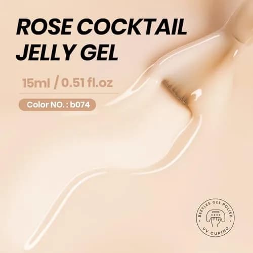 beetles Gel Polish Jelly Neutral Nude Gel Nail Polish 15ml (0.51 Fl Oz) | UV/LED Cure, 28-Day Wear thumbnail 2