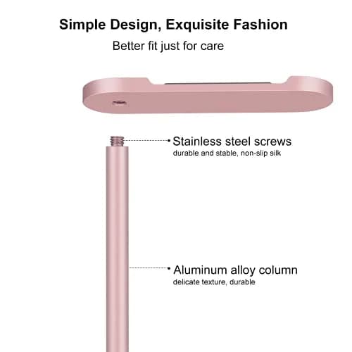 SHUOSUO Aluminum Headphone Stand with Solid Metal Base, Rose Gold | Desk Organizer for Most Headphones thumbnail 3