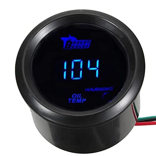 ESUPPORT Car 2" 52mm Digital Oil Temp Gauge Fahrenheit | Bright LED Display, 12V, Universal Fit thumbnail 1
