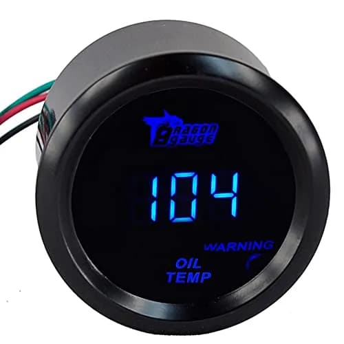 ESUPPORT Car 2" 52mm Digital Oil Temp Gauge Fahrenheit | Bright LED Display, 12V, Universal Fit thumbnail 2