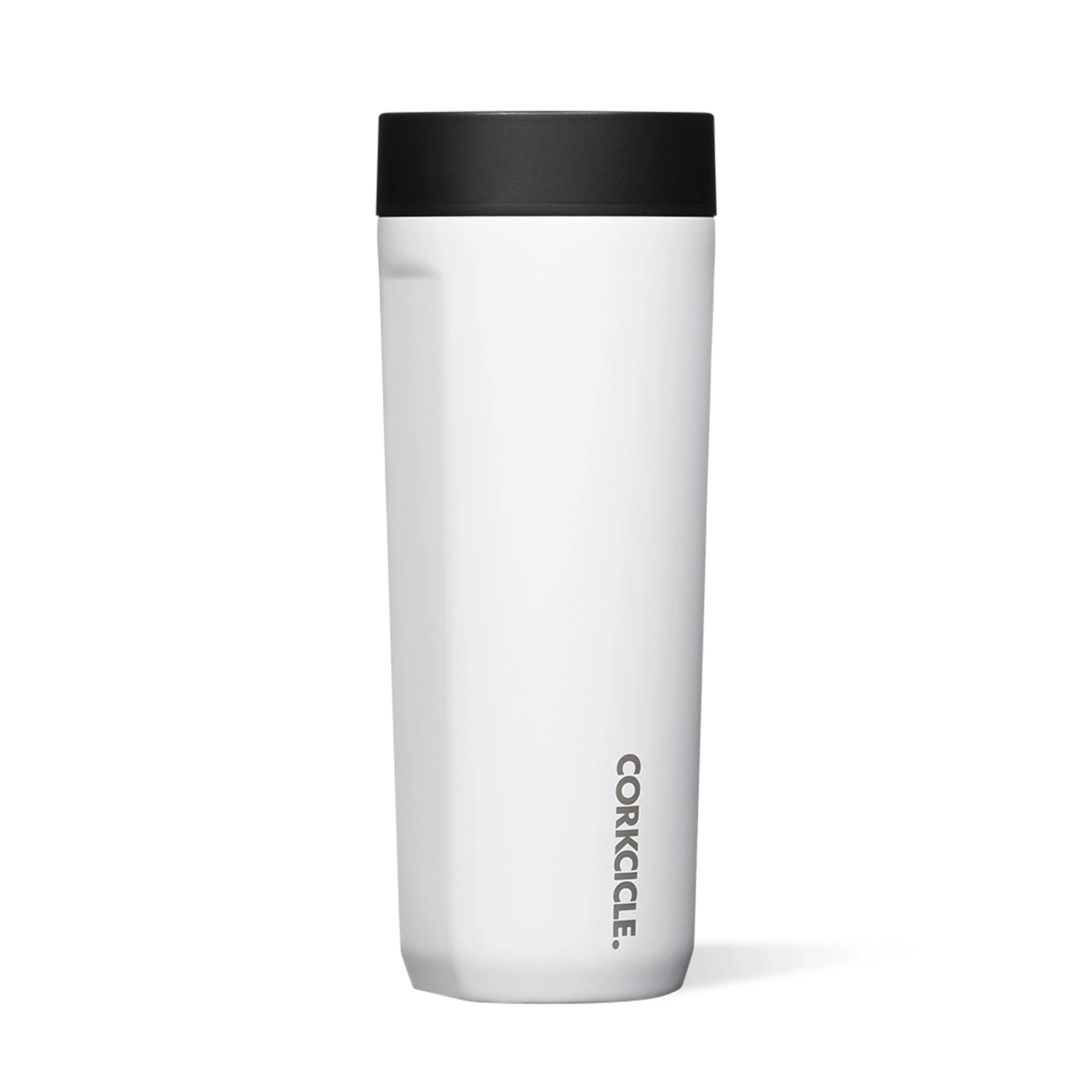 Corkcicle Commuter Cup 590ml (17 oz) Travel Mug with 360° Sip Lid, Gloss White | Keeps Drinks Cold 18 Hrs, Hot 5 Hrs