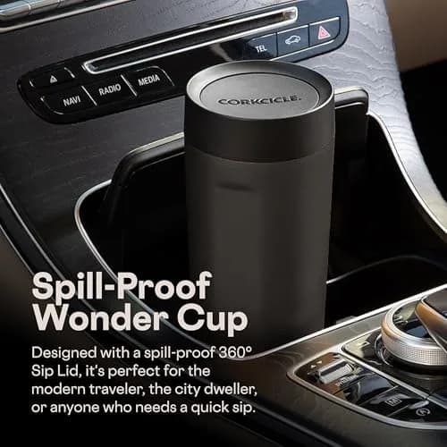 Corkcicle Commuter Cup 590ml (17 oz) Travel Mug with 360° Sip Lid, Gloss White | Keeps Drinks Cold 18 Hrs, Hot 5 Hrs thumbnail 6