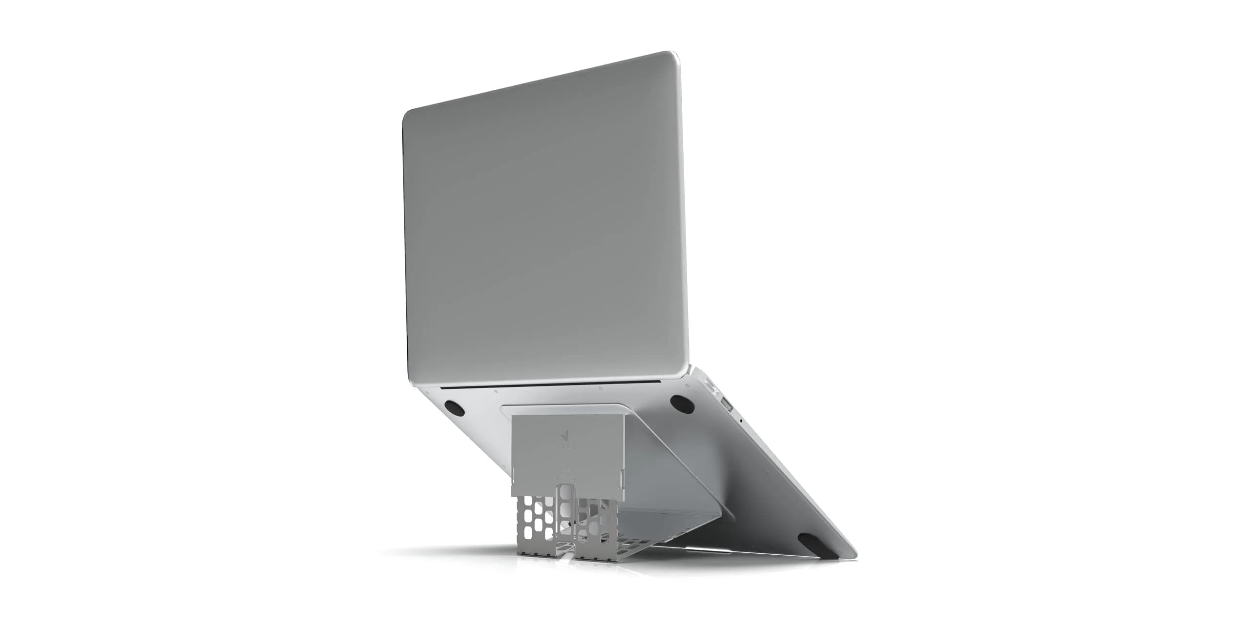 MAJEXTAND Invisible Laptop Stand, 6-Level Riser, Ultra-Slim, Supports Up to 18" Laptops, Silver — Silver