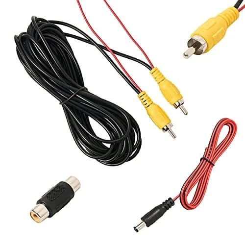 QDiShi RCA Video Cable 19.69 ft | Weatherproof Car Rear View Camera Extension thumbnail 2