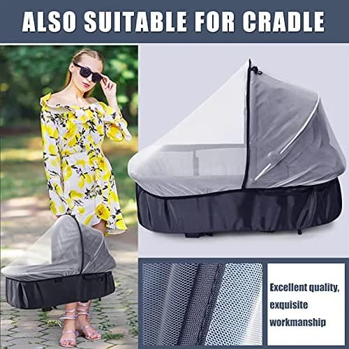 Sysmie Baby Mosquito Net for Infant Car Seat & Doona Stroller | Breathable, Lightweight, Fits Most Baby Carriers & Car Seats thumbnail 6