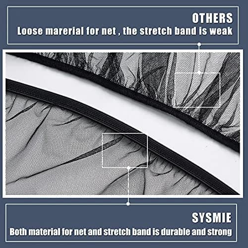 Sysmie Black Mosquito Net for Infant Car Seat & Stroller | Breathable Polyester Mesh, 100cm (39 Inch) Stretchable thumbnail 5