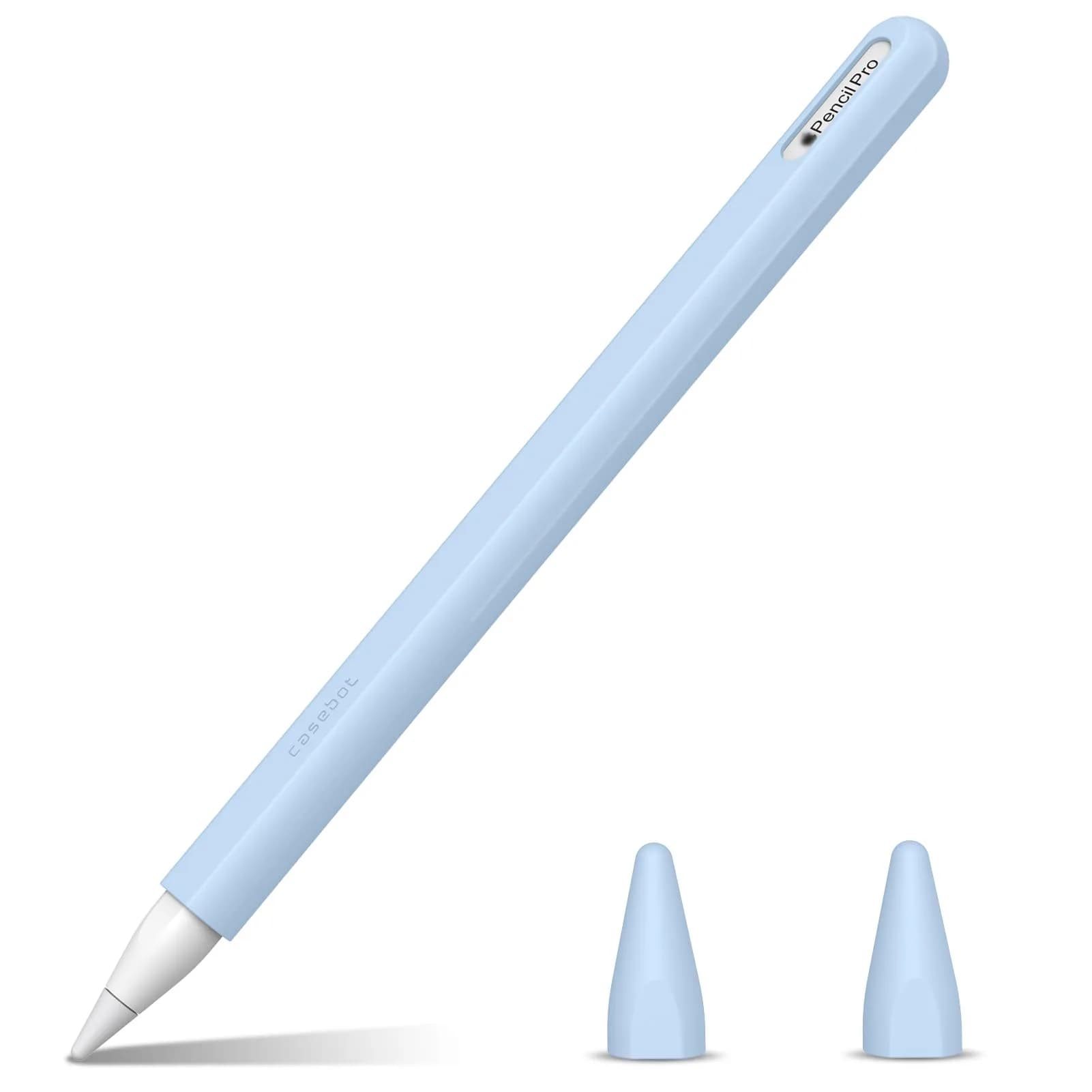 Fintie Silicone Sleeve for Apple Pencil Pro & Apple Pencil 2nd Generation, Sky Blue | Protects Against Scratches & Rolling - main product image