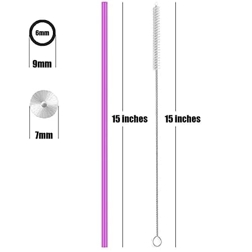 ALINK 15 inch Extra Long Reusable Silicone Straws | Flexible, BPA-Free, 4-Pack for Large Water Bottles & Jug thumbnail 2