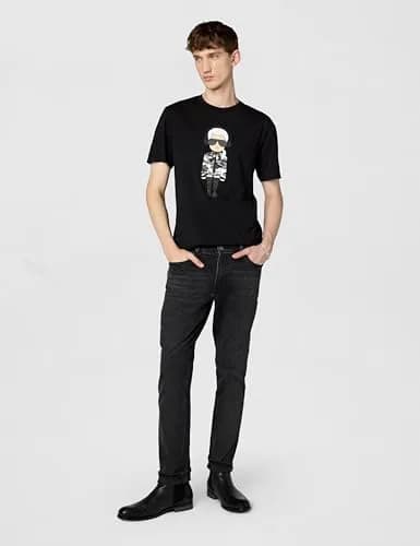 KARL LAGERFELD Men's Karl Character Headphones Shirt, Black, XL | Reflective Graphic Cotton Tee thumbnail 6