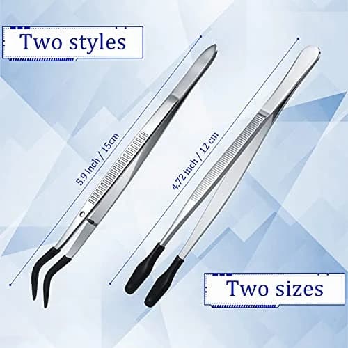 Honoson Rubber Tipped Tweezers PVC Silicone Tip, Black | Safe, Durable, Multi-Purpose thumbnail 7
