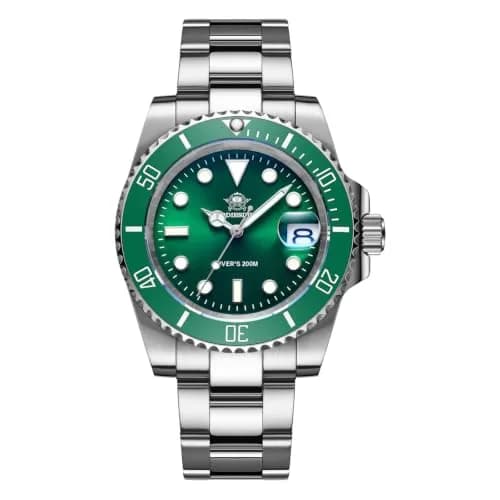 ADDIESDIVE Men's Quartz Diver Watch 41mm Green Dial | Water Resistant 200M Stainless Steel thumbnail 1