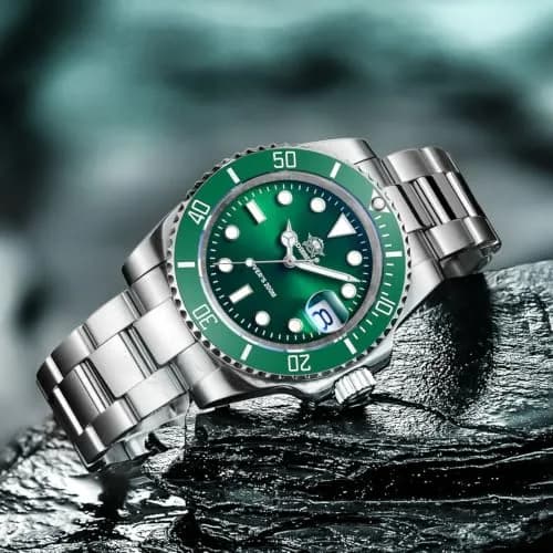 ADDIESDIVE Men's Quartz Diver Watch 41mm Green Dial | Water Resistant 200M Stainless Steel thumbnail 8