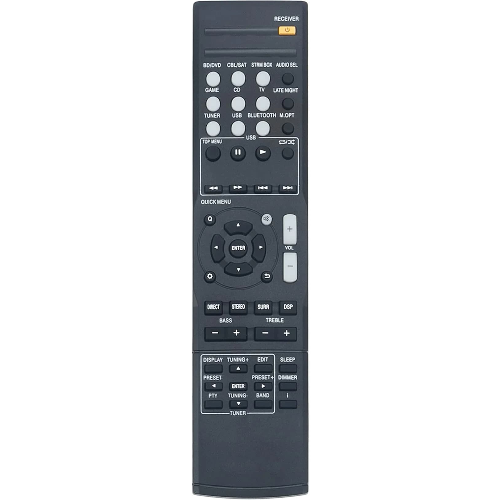 WINFLIKE Replacement RC-928R Remote Control for Onkyo AV Receiver TX-SR252 | Sensitive Keys, Easy Use, Black - main product image