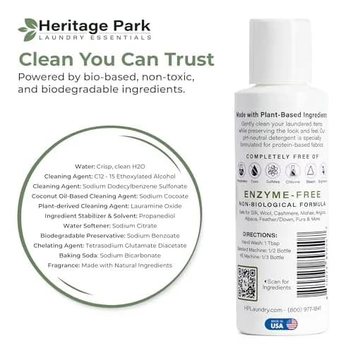 Heritage Park Silk & Wool Delicates Detergent 4 fl oz | Lavender Mist, Gentle & Earth Safe thumbnail 8