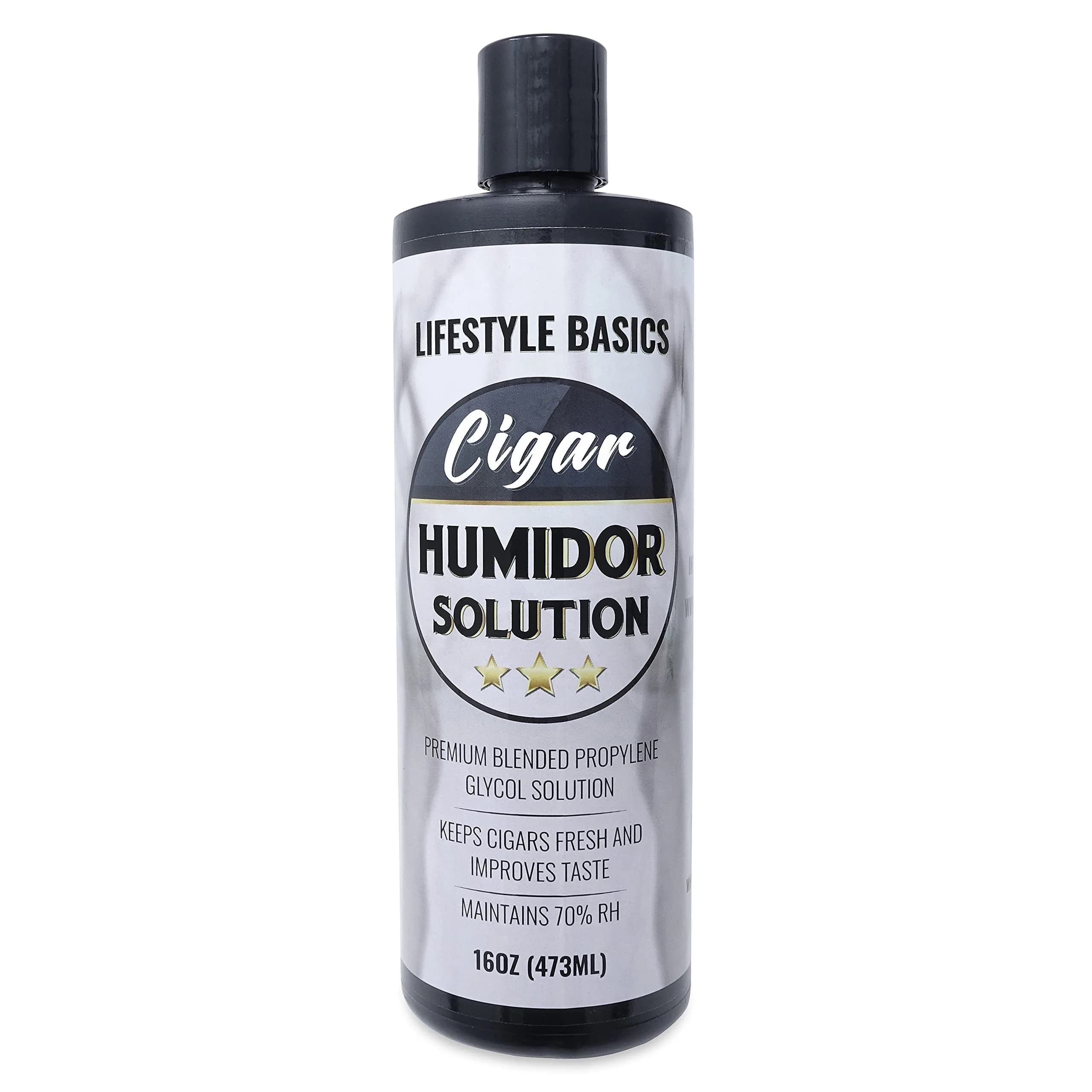Lifestyle Basics Humidor Solution 473ml (16 fl oz) | Maintains 70% RH for Fresh Cigars - main product image