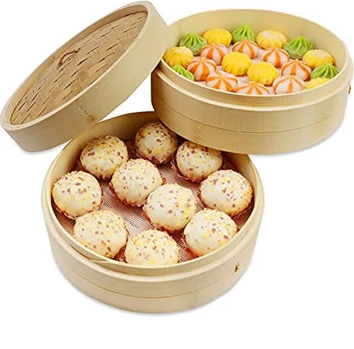 BuRuiJi 10-Piece Round Silicone Steamer Liners 28cm (11 x 11 inch) | Non-Stick Mesh for Dim Sum & Baking thumbnail 5