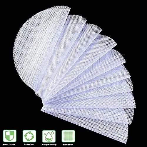 BuRuiJi 8Pcs Round Silicone Steamer Liners 28cm (11 x 11 inch) | Non-Stick Mesh for Dim Sum & Baking thumbnail 2