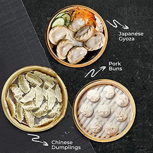 BuRuiJi Silicone Steamer Liners 8Pcs 34cm (13.4 inch) | Non-Stick & Reusable for Dim Sum thumbnail 7