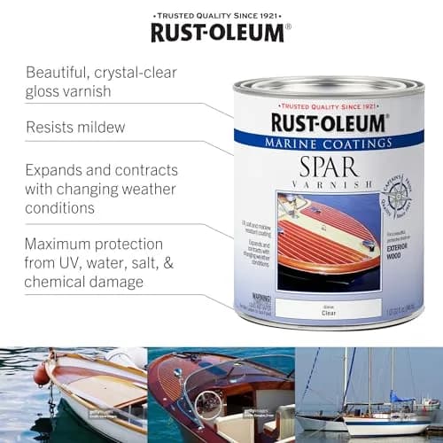 Rust-Oleum Marine Spar Varnish Quart (6 Pack) UV & Water-Resistant Exterior Finish thumbnail 3