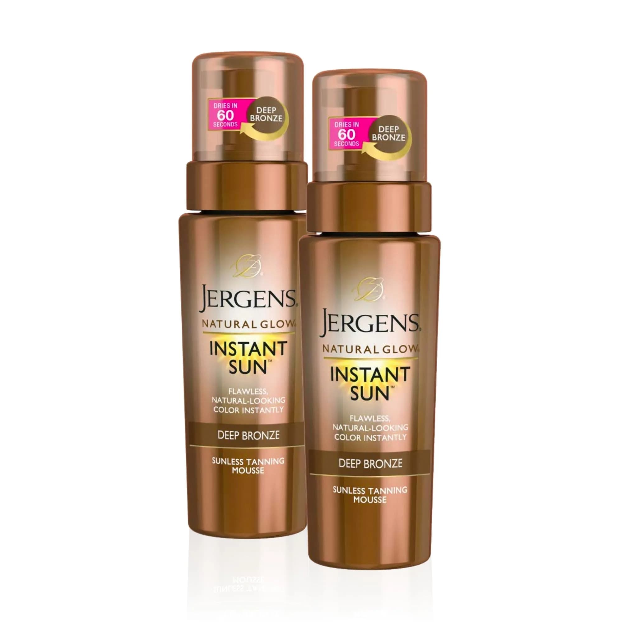 Jergens Natural Glow Deep Bronze Self Tanning Mousse 177ml (6 fl oz) | Instant Tan for Body — 360ml