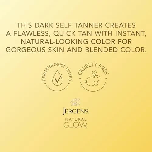 Jergens Natural Glow Instant Sun Body Mousse Deep Bronze Tan 360ml (12 Fl Oz) | Streak-Free Sunless Tanner thumbnail 4