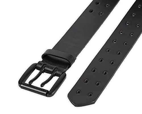 Levi's Women's Perforated Fully Adjustable Belt with Double Prong Buckle, Black, Large (1.38 inch / 3.5 cm wide) thumbnail 4