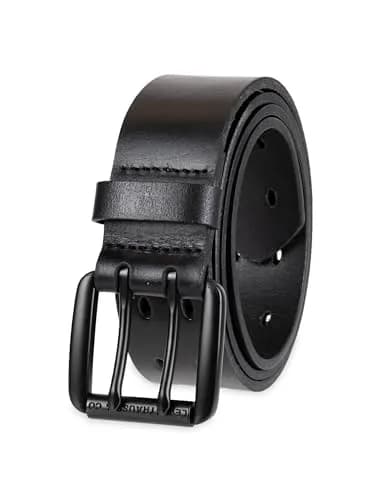 Levi's Women's Perforated Fully Adjustable Belt with Double Prong Buckle, Black, Large (1.38 inch / 3.5 cm wide) thumbnail 2