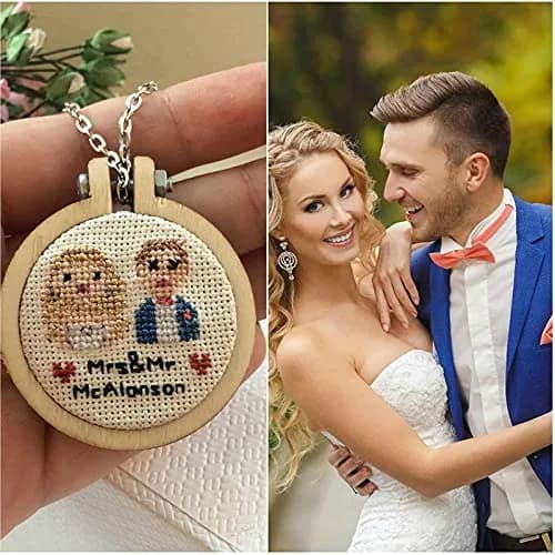 ZOCONE 18 Pack Mini Embroidery Hoops — 20mm to 60mm Round, Oval & Square Wood Hoops | DIY Jewelry & Craft Frames thumbnail 4