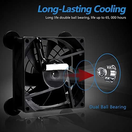 SCCCF USB 80mm Fan 5V | Quiet Computer Cabinet Cooler with 7 Blades thumbnail 5