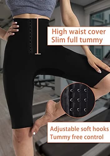 QZSH Women's Sauna Pants with Hip Lift Design - Blue Lining Small | Sweat Trapping Leggings thumbnail 5