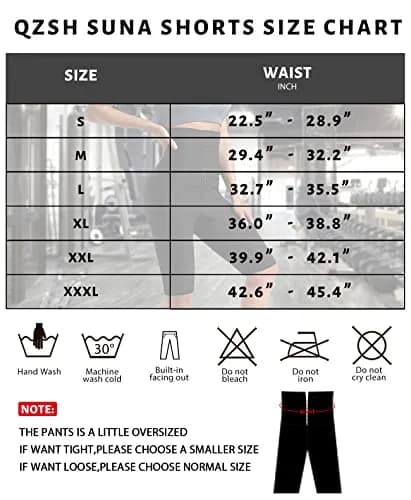QZSH Women's Sauna Pants with Adjustable Hooks & Hip Lift Design, Blue Lining-01, XL (1 Unit) thumbnail 6