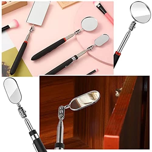 Blulu Precision Measuring Inspection Mirror 3-Piece Set | Telescoping, Rotatable, LED Light, Small Parts thumbnail 4