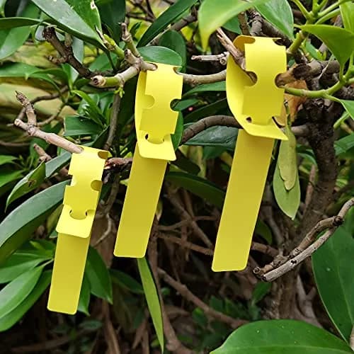 MIHEY Yellow Plastic Plant Tags with Marker Pen, 20cm (7.87 inch) - 200 Pcs | Durable & Waterproof Garden Markers thumbnail 6
