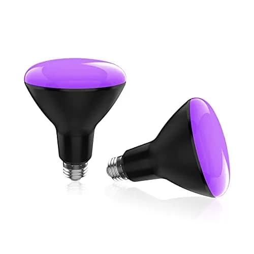 U4GLORY BR30 UV Black Light Bulb 2-Pack | 15W E26 Base UVA 385-410nm thumbnail 1