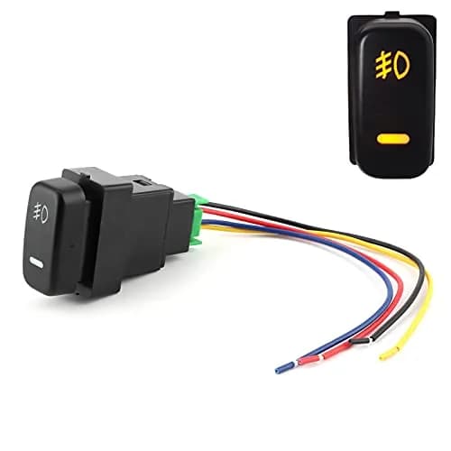 Aramox Fog Light Switch Push Button ON-Off 12V | Universal Replacement for Pajero Lancer Outlander Triton ASX thumbnail 1