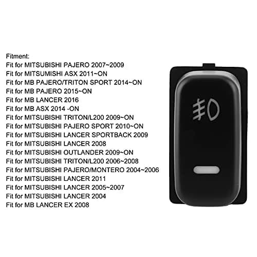 Aramox Fog Light Switch Push Button ON-Off 12V | Universal Replacement for Pajero Lancer Outlander Triton ASX thumbnail 3