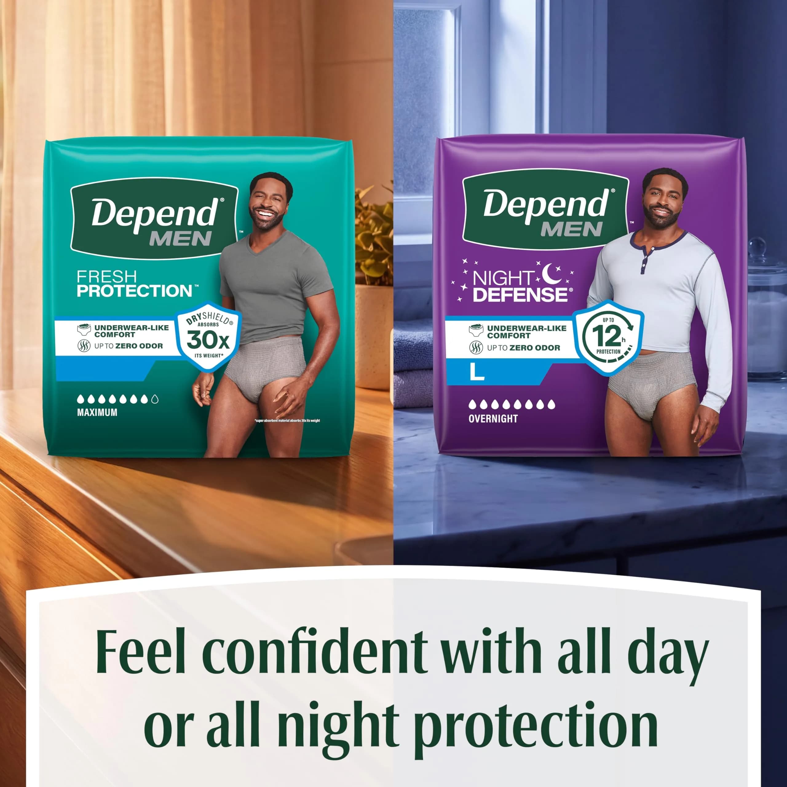 Depend Fresh Protection Adult Diapers for Men XL Grey 68 Count | USA Imported Incontinence Underwear thumbnail 9