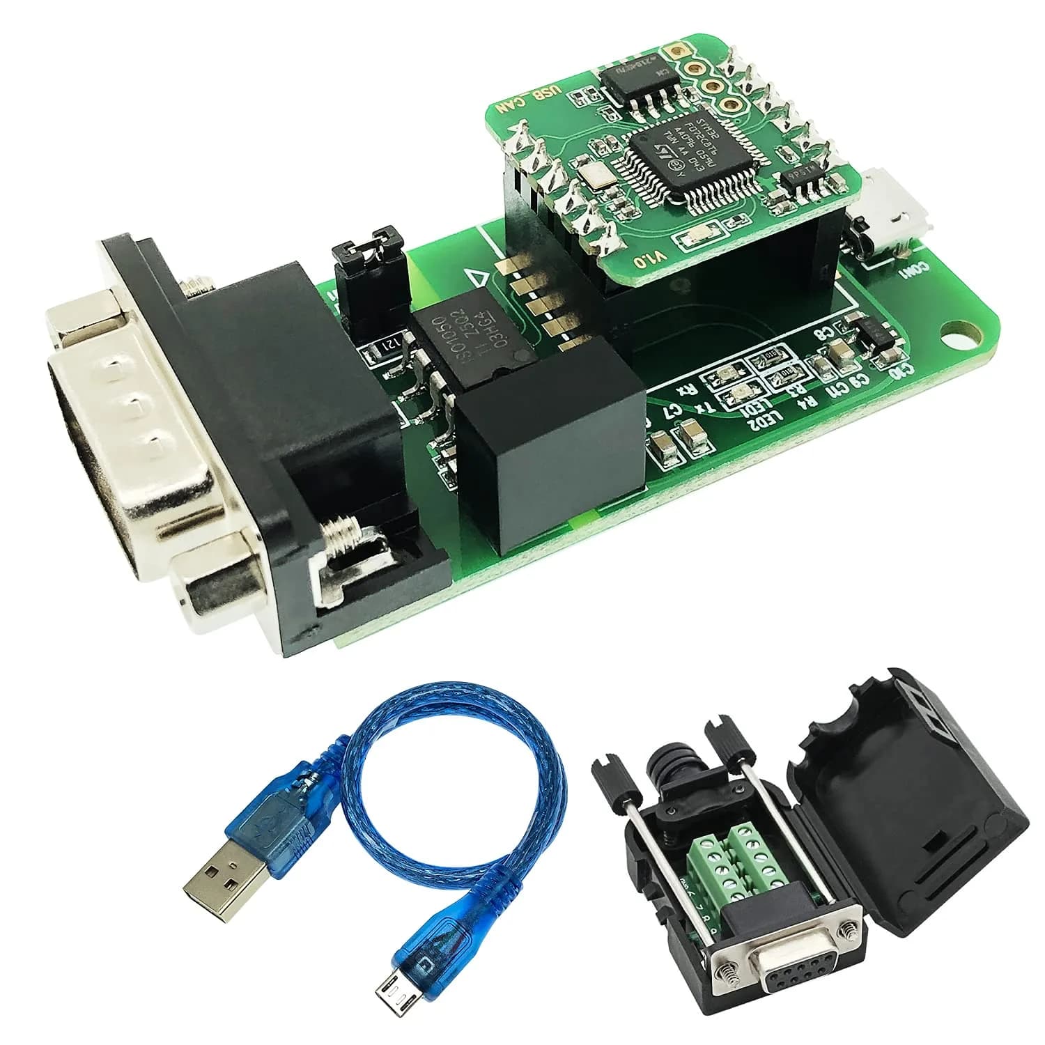 innomaker USB CAN Converter Module for Raspberry Pi, Jetson Nano, Tinker Board & PCs | Plug & Play CAN Bus Analyzer — USB2CAN-DevKit
