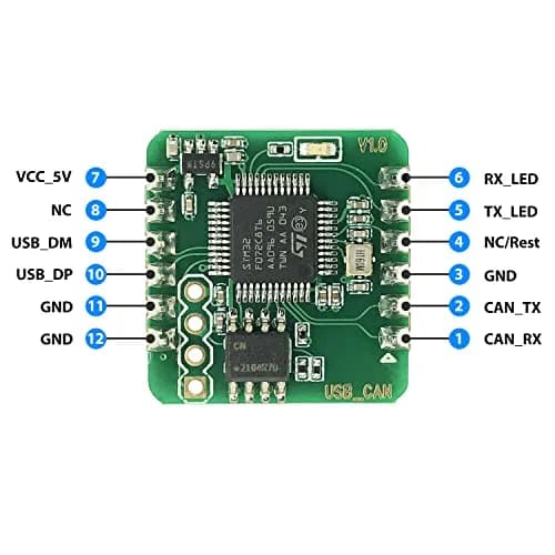 innomaker USB to CAN Converter Module for Raspberry Pi & SBCs | Plug and Play, 3000V Isolation thumbnail 3