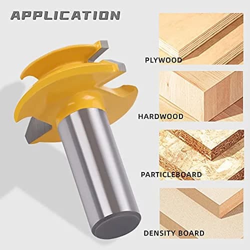 Newdeli 45 Degree Lock Miter Router Bit 1/2" Shank, 1/2" Stock | Connects Boards at 90 Degrees for Woodworking thumbnail 5